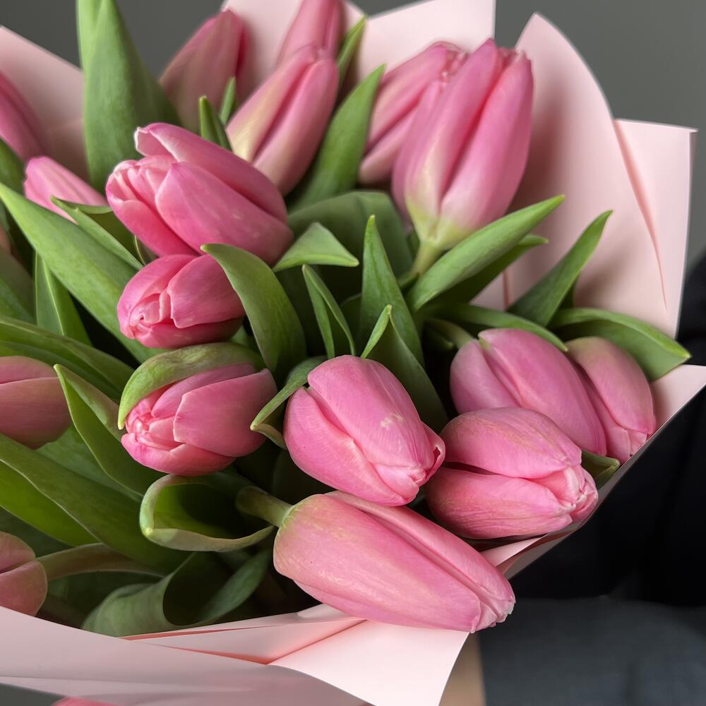Розовые тюльпаны — вид 4