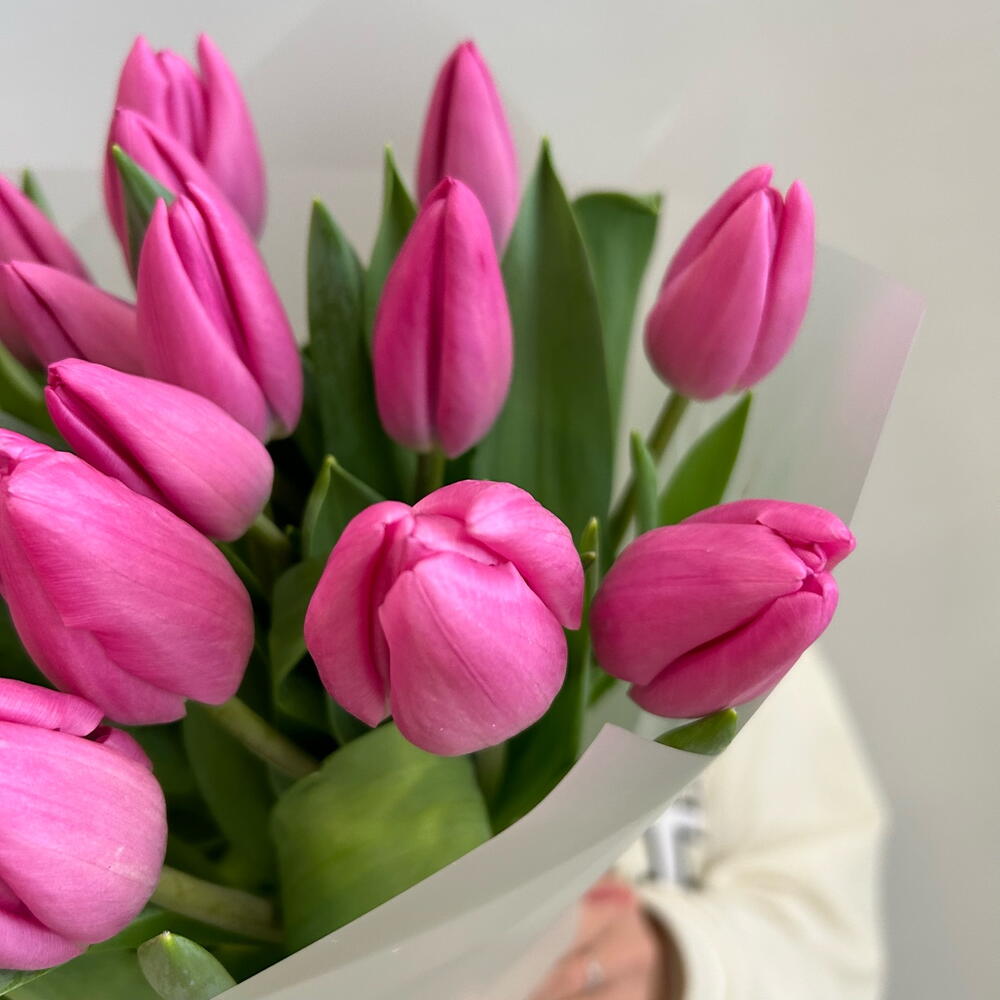 Розовые тюльпаны — вид 3