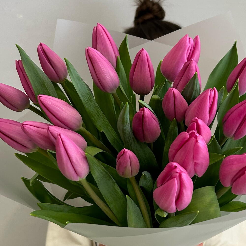 Розовые тюльпаны — вид 4