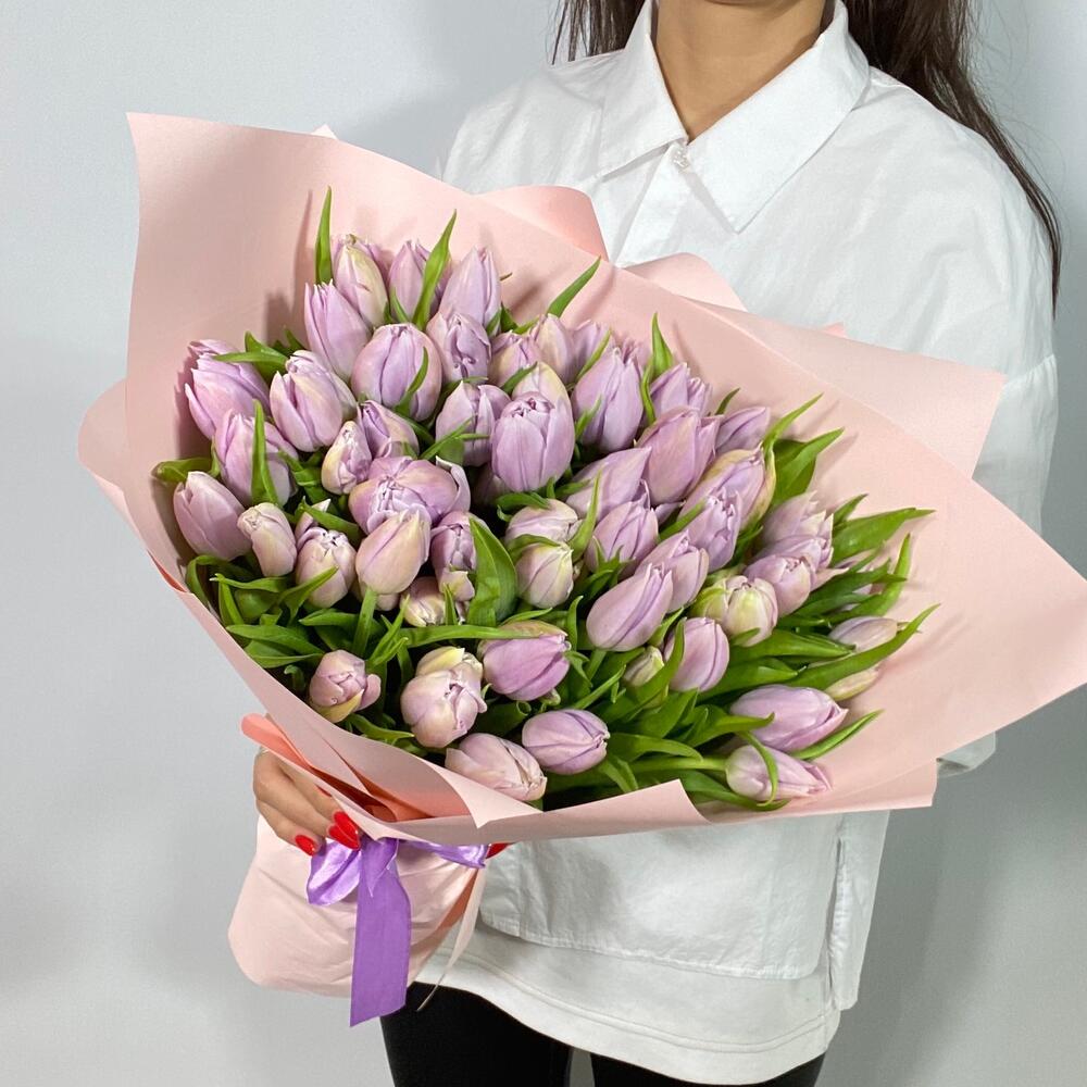 лавандовые тюльпаны — свежие цветы с доставкой